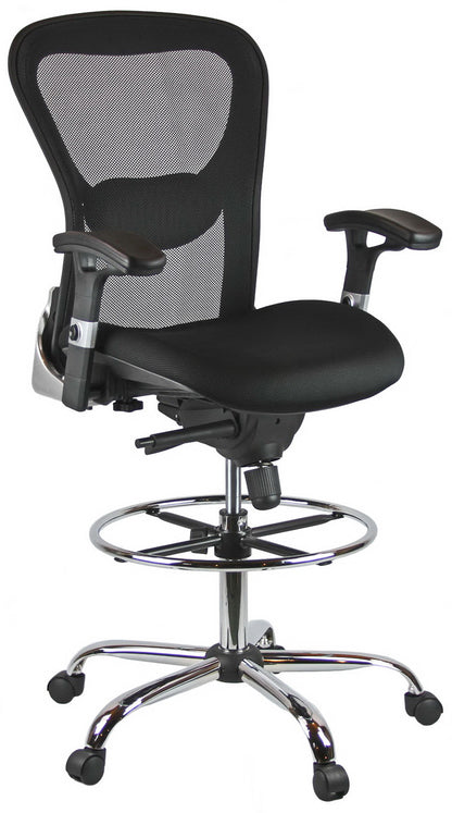 Harwick Deluxe Ergonomic Mesh Drafting Stool